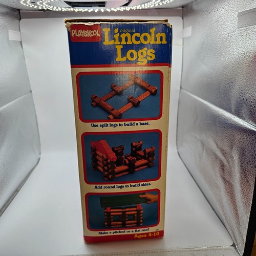 Vintage 1989 Playskool Original Lincoln Logs 212 Piece Set Model Missing 1 piece - Picture 4 of 7
