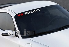 V8 Sport Windshield Vinyl Decal Sticker Racing Speed Car Emblem Logo Whitered V8 Sport Windshield Vinyl Decal Sticker Racing Speed Car Emblem Logo Whitered