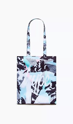 Just Hype Pastel Abstract Tote Bag Girls Blue Shoulder School Gym