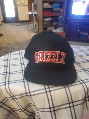 Grizzly Hat Cap Tobacco? Beer? Snapback in fabulous shape
