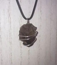 Handmade Super 7 Seven Point Melody Stone Crystal Silver Plated Wire Necklace