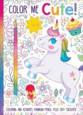 Color Me Cute Coloring Book with Rainbow Pencil by Courtney Acampora: New