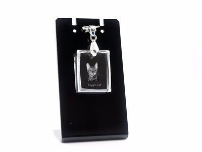 Toyger, Cat Crystal Necklace Pendant, Quality, Crystal Animals DE