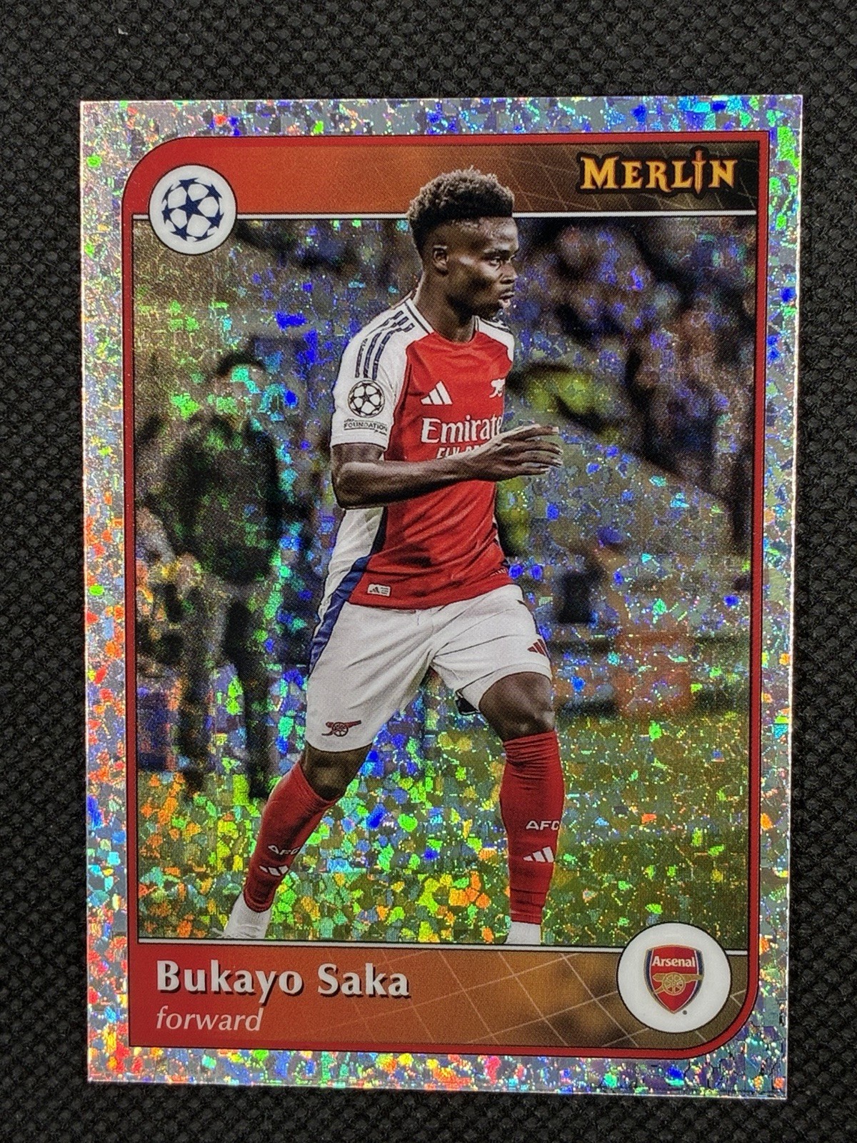 2024 Topps Merlin UEFA Club Competitions Mini-Diamond Refractor Bukayo Saka 0a21