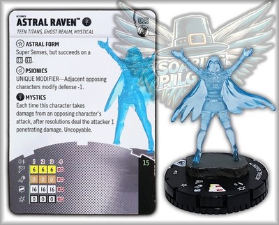 DC Heroclix  ASTRAL RAVEN  - 015 -  COMMON Fight For Gotham City Set SHIPS 7/6