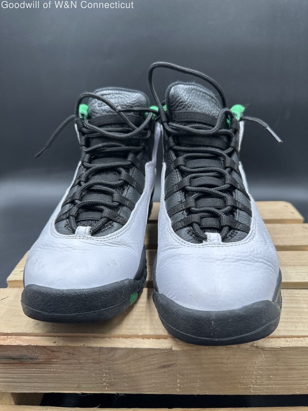 Authentic Air Jordan Sneaker Unisex Kids White/Green Casual Shoes - US 6