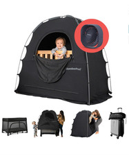 SlumberPod Portable Privacy Canopy Sleep Pod In Black/Gray - NIB