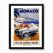 Monaco Race Art Print Framed Wall Art Poster Canvas Print Picture