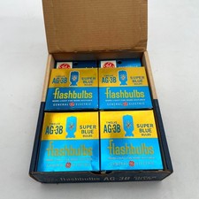 Lot of 12 General Electric AG-3B Super Blue Flash Bulbs for Film Photography