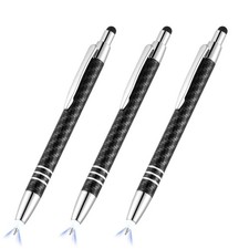 Lighted Tip Pen with Stylus 3-in-1 LED Penlight Light Up Pen Light Ballpoint