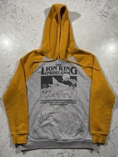 Disney The Lion King Hoodie Sweatshirt Size Adult Small Gray Yellow Pullover