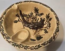 .Vintage Ceramic Pipe & Cigar Ashtray “FBK 72” Bird Motif