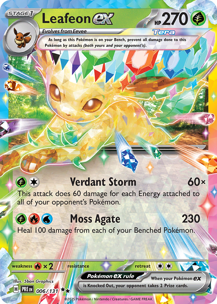 Leafeon ex - Holo SV8PT5 Prismatic Evolutions 006/131 NM Pokemon