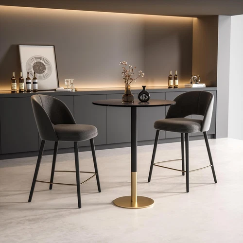 Elegant Decor Ronan 31.5" Pub Table in Black - Picture 3 of 7