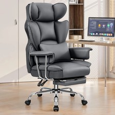 BESTFAIR OFFICE DESK CHAIR BIG AND TALL EXECUTIVE OFFICE CHAIR WITH FOOTREST