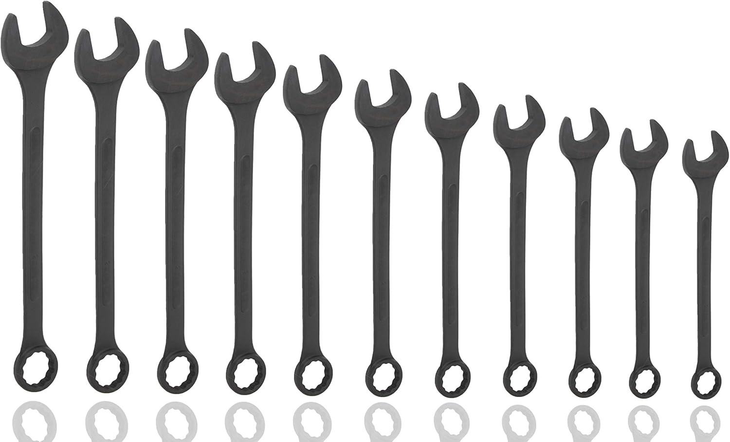 11 PC METRIC LARGE BIG JUMBO SIZE COMBINATION TOOL WRENCH SET with POUCH