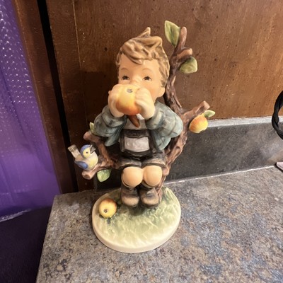 An Apple A Day Goebel Hummel Figurine Boy In Apple Tree. He s cute. 