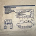 ￼￼ Armadillo Mini Tank ORIGINAL Blueprints Vintage 1985 Hasbro G.I.Joe ARAH