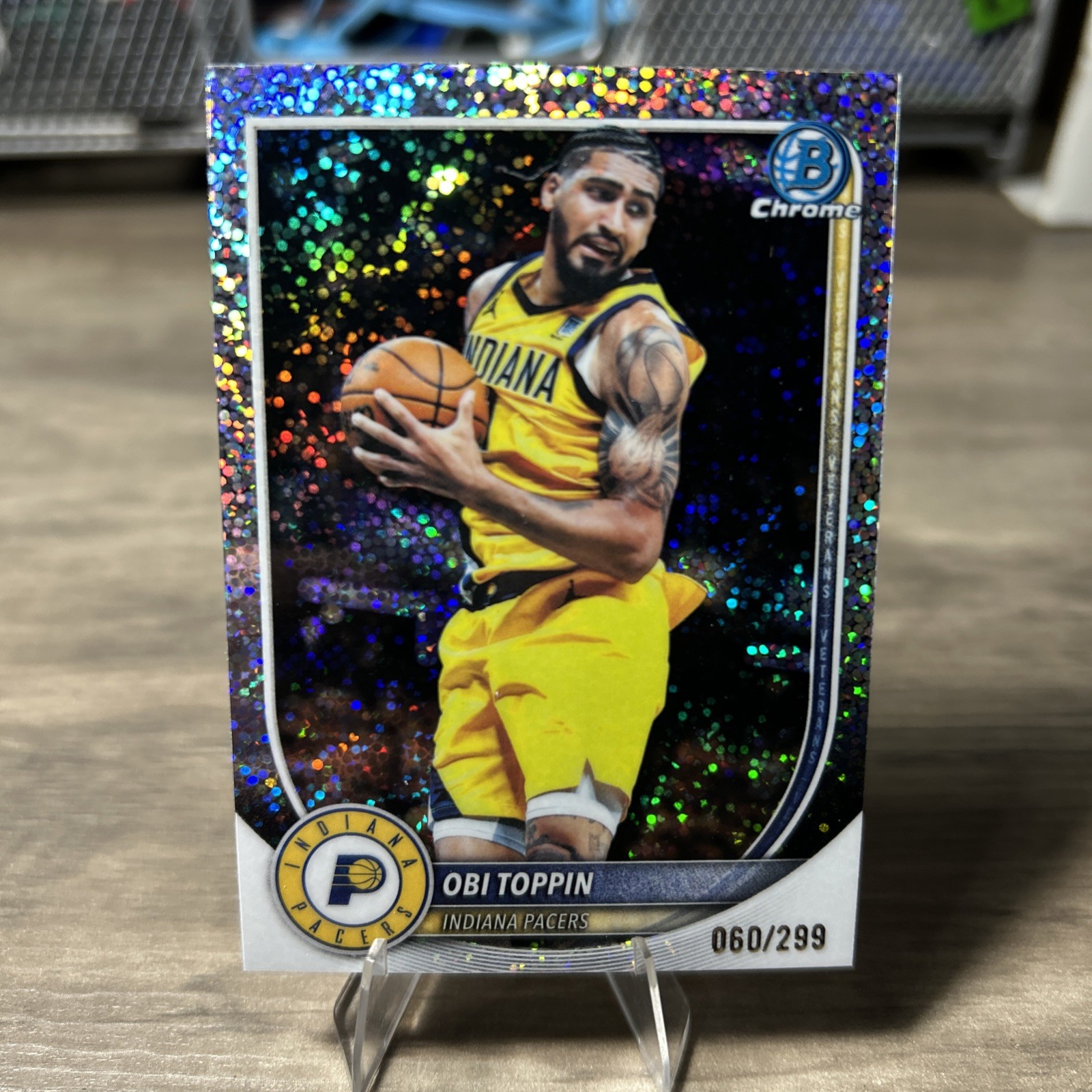 2025-26 Bowman - Chrome Obi Toppin #BCV-162 Speckle Refractor /299