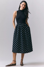 By Anthropologie Sleeveless Twofer Midi Dress - SALE US.