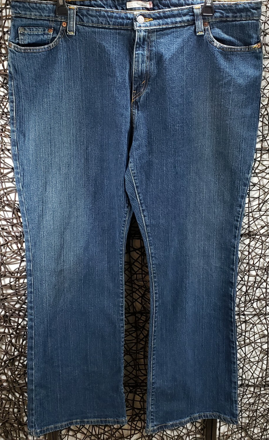 LEVI'S RED TAB ZIPPER FLY 515 WOMENS BOOT CUT JEANS SIZE 24 M COTTON SPANDEX