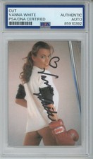 VANNA WHITE WHEEL OF FORTUNE SIGNED PLAYBOY BOXING PICTURE PSA DNA COA AUTOGRAPH