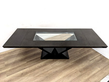 DINING TABLE Large Extendable Glass Insert Tabletop Double Leaf FREE DELIVERY