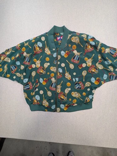 Rare 90s Vtg Golf Tennis TAIL Bomber Jacket Women Retro Y2K Preppy Pickleball L - product listing photo