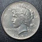1921 Peace Silver Dollar $1 XF Extra Fine Details Harshly Cleaned Key Date