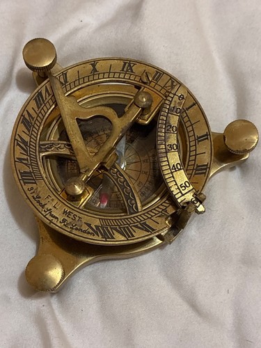 Vintage Nautical FL West London Brass Compass Sextant | eBay
