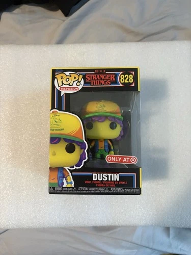 Funko Pop Dustin 828 Stranger Things Black Light Vinyl Figure Target Exclusive