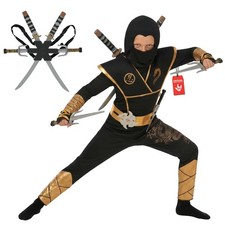 Morph Deluxe Boys Ninja Costume With Ninjas Toy Swords Accessory, Kids Ninja ...