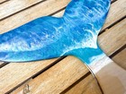 Ocean Resin Whale Tail Wall Art Handmade Coastal Beach Decor Wood 12” x 8” — photo 4