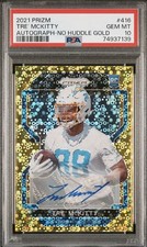 2021 Prizm Gold Disco Prizm # 416 Tre’ McKitty Rookie Card Auto /10 Psa 10
