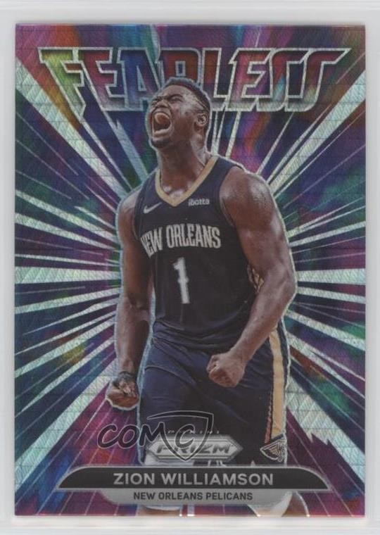 2021-22 Panini Prizm Fearless Hyper Prizm Zion Williamson #1 bj6