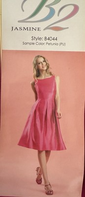 Jasmine B2 Style B04044 Bridesmaid Dress Petunia Pink Size 14 Brand New 
