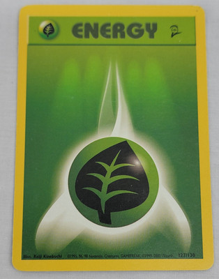 Pokemon/Nintendo ~ 1998-2000 ~ 127/130 ~ GAMEFREAK ~ Grass Energy ~ 01