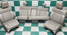 Worn 08 F150 Crew Tan Leather Power Manual Buckets Backseat Bench Seats Set