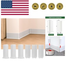 Eco-Friendly 4-Inch Baseboard Corner Blocks - Self-Adhesive 6 Set for S100 Trim