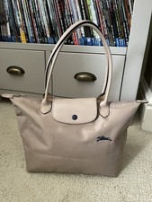 Longchamp Le Pliage Medium Tote with Leather Handles Authentic