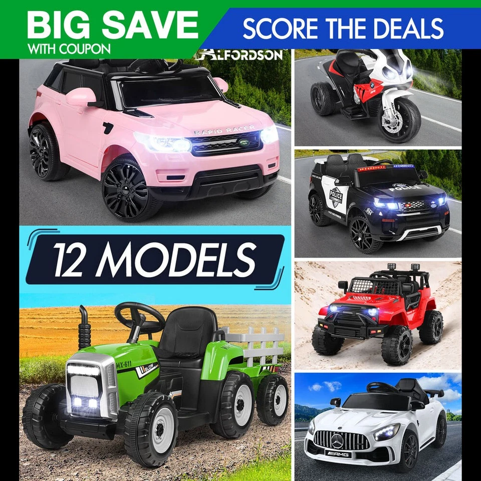 ALFORDSON Kids Ride On Car Eletric Motorbike Remote Control Toy W/ MP3 LED Light