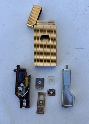 Vintage COLIBRI ''TOUCH SENSOR'' Gold Black Lighter  - Parts Or Repair