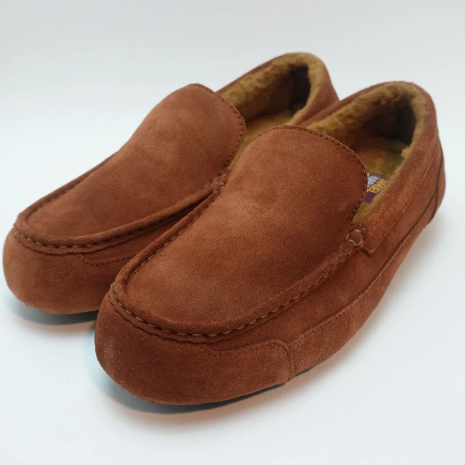 Zapatillas de cuero de gamuza nuez moscada forradas de piel de oveja Samuel Hubbard para hombre Foto 4 de 4