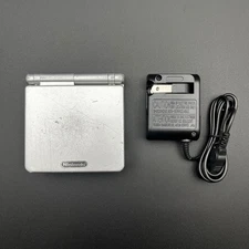 Nintendo Game Boy Advance SP AGS-001 Silver Handheld Console with Charger