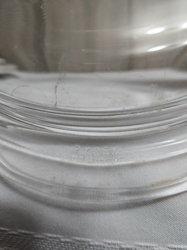 PYREX 683C C-8 Clear Glass ROUND Casserole Dish LID only w/Tab Handles, VTG - Picture 4 of 5