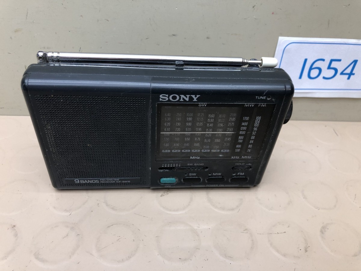 SONY 9BANDS RECEIVER ICF-SW15 ケース付き Sony ICF SW15 FM MV SW Short Wave World Radio 9 Band Receiver | eBay