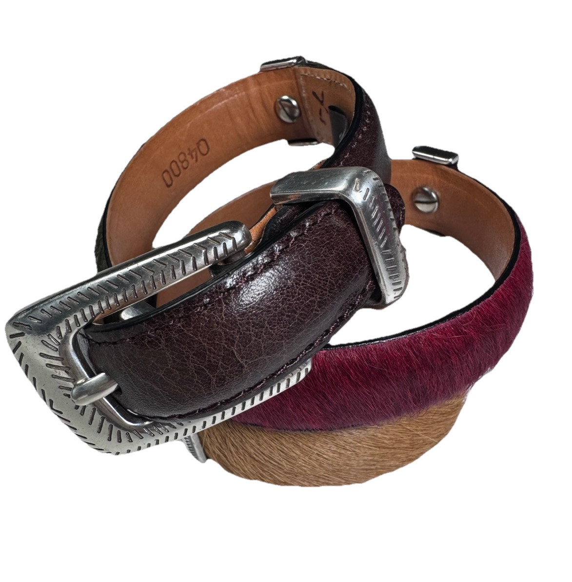Brighton Q4800 Multi-Color Cow/Horse/Pony Hair Concho  display picture 2