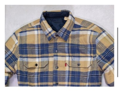 Levi's FRESH LEAVES Justin Timberlake Jacke Gr. L Kariert Blau Wendejacke 