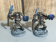 A29005 WARHAMMER 40K GREY KNIGHTS METAL BROTHERS W HALBERD 2 PK PAINT BASE GW