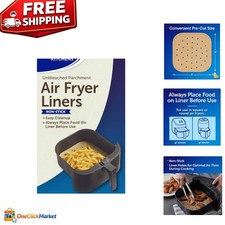 Unbleached Air Fryer Liners - 50 Count, Fits Most Fryers Perfectly